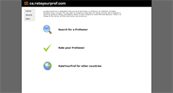 Desktop Screenshot of ca.rateyourprof.com